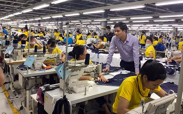 Lãnh đạo Tổng LÐLÐ Việt Nam khảo sát một doanh nghiệp tham gia chương trình Better Work Việt Nam.