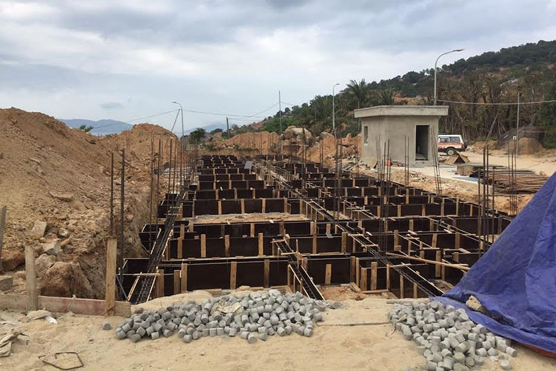 Cận cảnh 40 móng biệt thự trên bán đảo Sơn Trà.