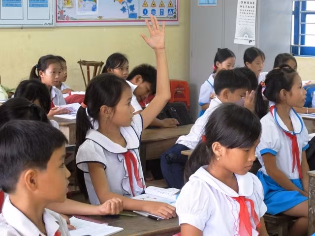 Học sinh Quảng Ngãi. (Ảnh: Ngọc Lê)