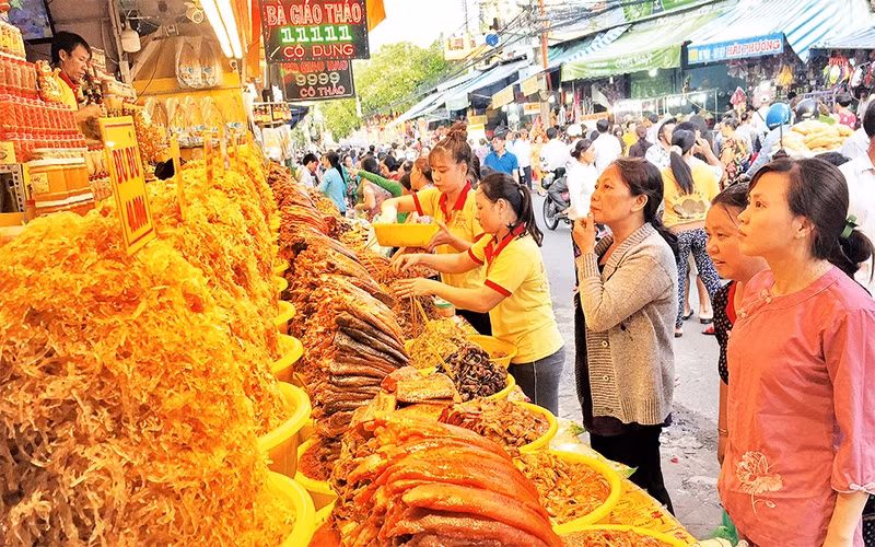 Một góc chợ mắm Châu Ðốc.
