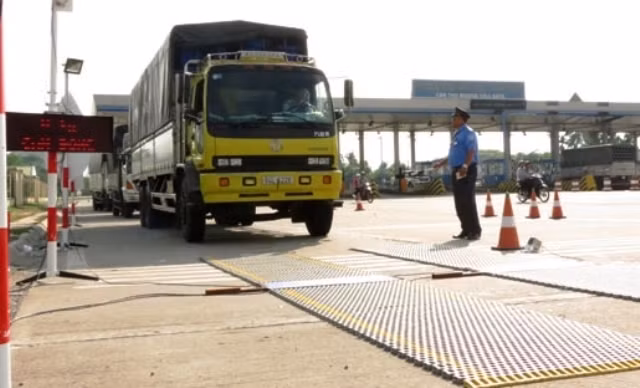 Trạm cân xe lưu động.