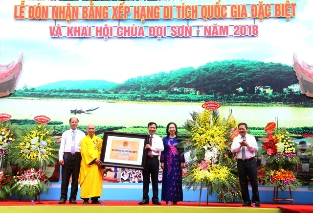 Chùa Đọi Sơn được xếp hạng Di tích quốc gia đặc biệt