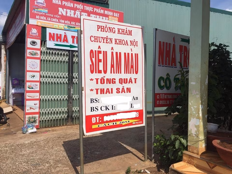 Phòng khám tư nhân, nơi xảy ra vụ việc.