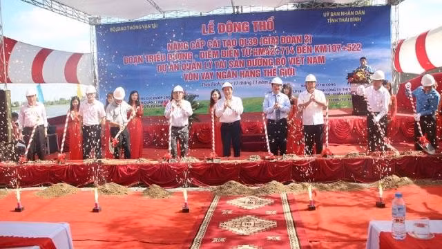 Khởi công nâng cấp, cải tạo Quốc lộ 39 qua tỉnh Thái Bình
