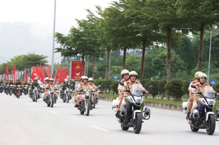 Công an tỉnh Cao Bằng ra quân bảo đảm an ninh-trật tự trên địa bàn.