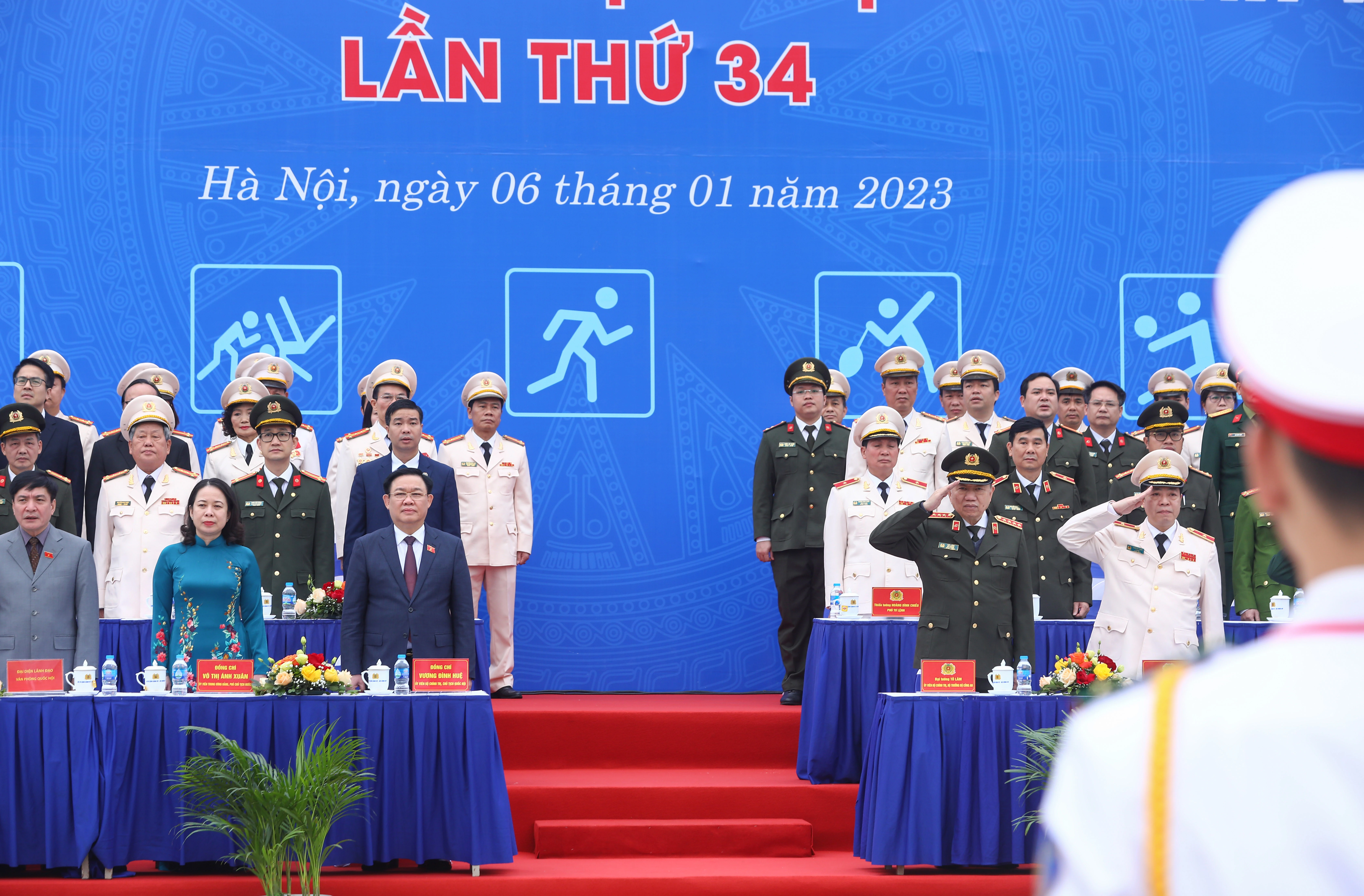 [Ảnh] Lễ khai mạc Hội thao truyền thống lực lượng Cảnh vệ Công an nhân dân lần thứ 34