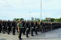 Lễ ra quân diễn ra trong không khí trang nghiêm.