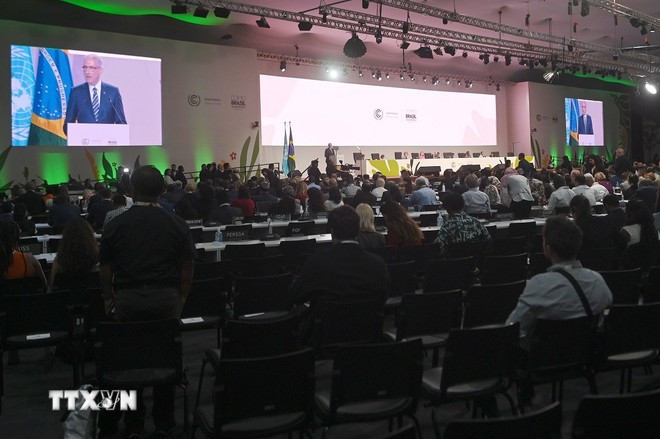 Quang cảnh COP30 tại Belem, Brazil. (Ảnh: THX/TTXVN)