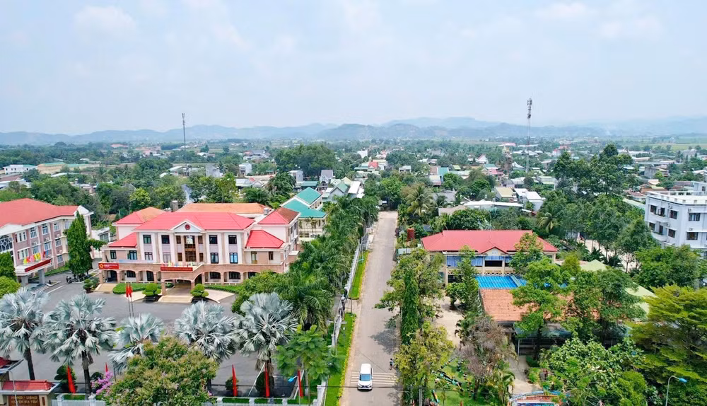 Trung tâm huyện Đạ Huoai, nơi có nhiều người dân Huế lập cư.