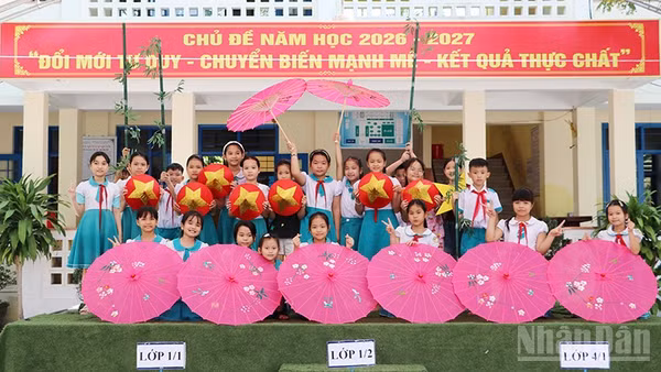 Năm học 2026-2027, xã miền núi Sơn Cẩm Hà có 2.495 trẻ em, học sinh đến lớp. (Ảnh: Anh Quân)