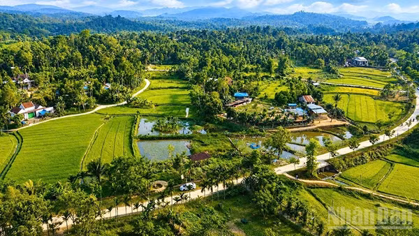 Diện mạo làng quê ở xã Thạnh Bình ngày càng phát triển theo hướng giàu đẹp, văn minh và thịnh vượng. (Ảnh: HT)