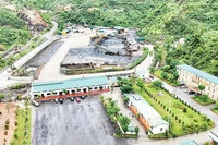 Mặt bằng sản xuất khu vực mỏ Hà Ráng (Công ty Than Hòn Gai).