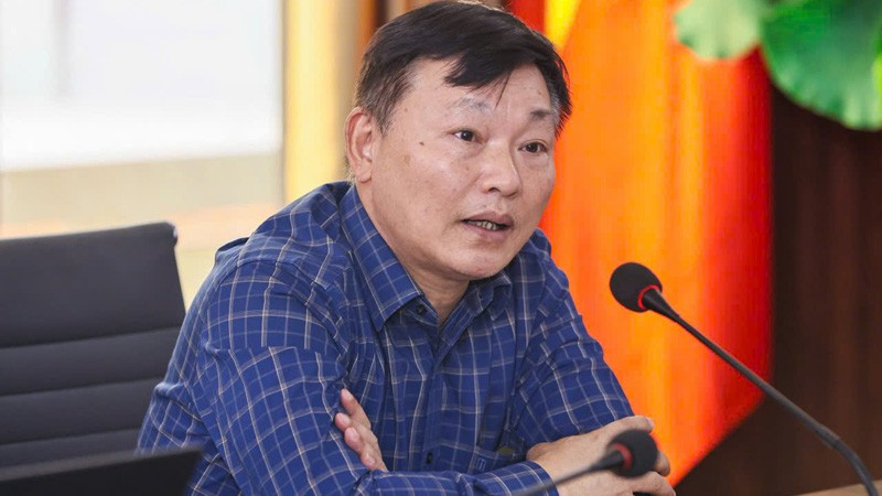 Phó Vụ trưởng Pháp luật Dân sự-Kinh tế (Bộ Tư pháp) Lê Đại Hải phát biểu ý kiến tại tọa đàm. gen-h-hai.jpg