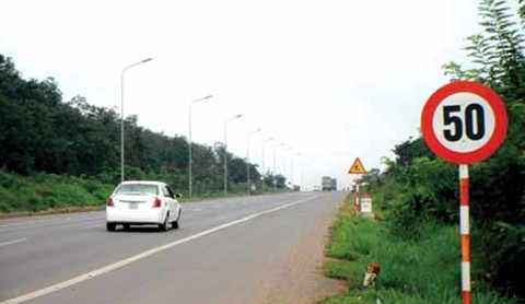 151 biển giới hạn tốc độ dưới 40km/giờ được thay