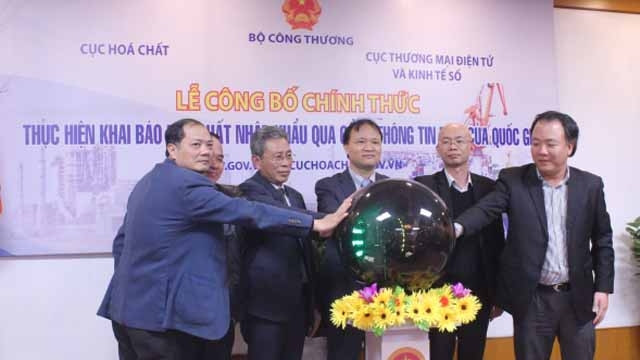 Khai báo thủ tục nhập khẩu hóa chất qua Cổng thông tin một cửa quốc gia