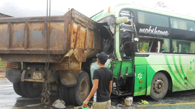 Hiện trường vụ tai nạn.