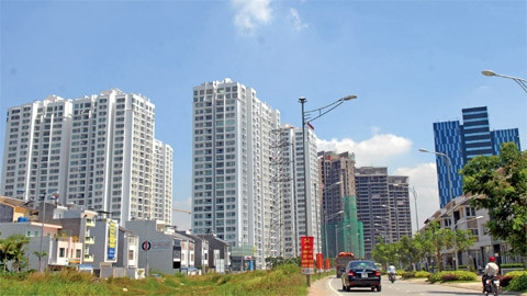 Nhiều dự án bất động sản hiện đang được triển khai tại huyện Nhà Bè. 