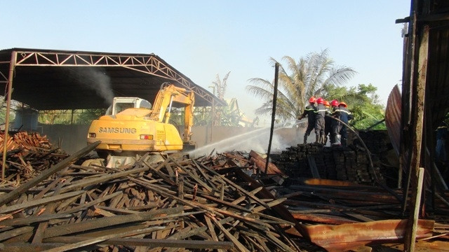 Hiện trường vụ cháy.