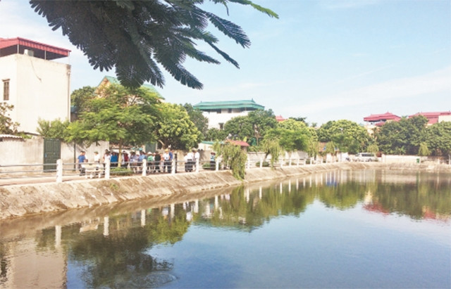 Ao xóm 1, xã Yên Mỹ (Thanh Trì) được người dân cải tạo khang trang, sạch đẹp.