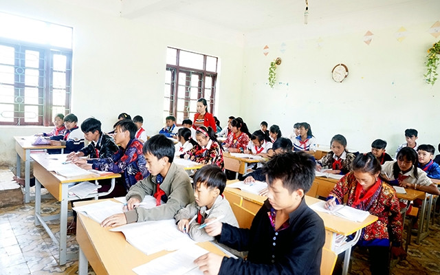 Nhờ chính sách hỗ trợ từ Nghị định 116, học sinh Trường PTDT bán trú THCS Tả Phìn (huyện Tủa Chùa) được học tập trong điều kiện tốt hơn.