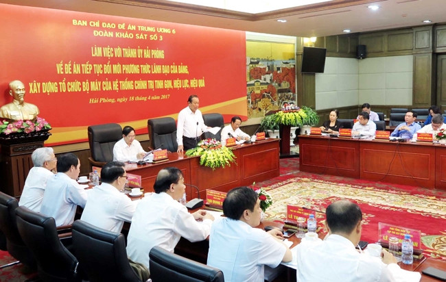 Phó Thủ tướng Thường trực Chính phủ Trương Hoà Bình làm việc tại TP Hải Phòng