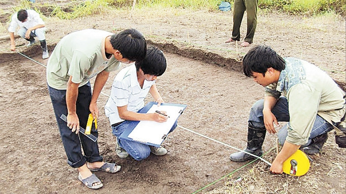 Di chỉ Vườn Chuối trong một đợt khai quật.