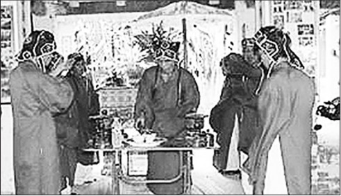 Một nghi lễ tại Lễ hội đình Vằng Khắc.