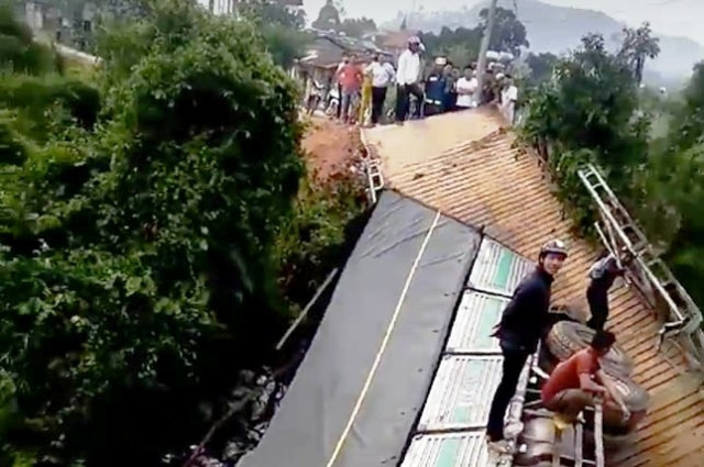 Hiện trường vụ tai nạn.