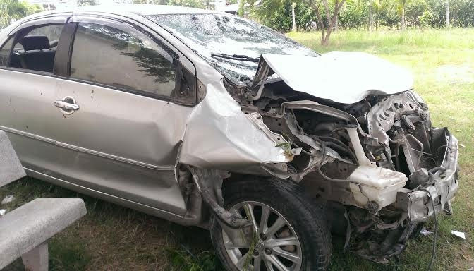 Chiếc xe gặp nạn xấu số 