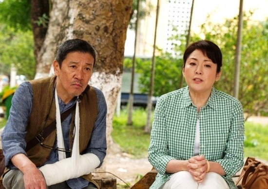 Nghệ sĩ Matsuzaka (bên phải) vào vai nhân vật Misao phim "Hòa cùng làn gió Việt".