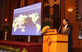 Ông Koji Onishi - Tổng giám đốc
Công ty Honda Việt Nam phát biểu
trong Lễ công bố dự án xây dựng
Nhà máy xe máy thứ hai.