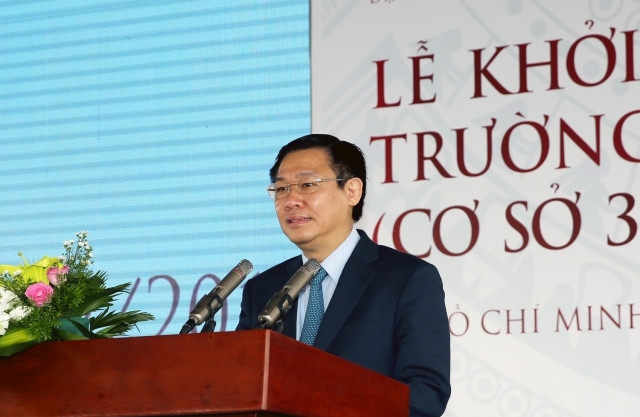 Phó Thủ tướng Vương Đình Huệ phát biểu tại buổi lễ.