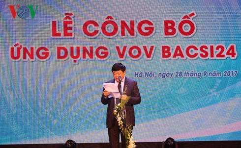 Tổng Giám đốc VOV Nguyễn Thế Kỷ phát biểu tai buổi lễ. 