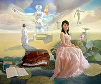 Tác phẩm “Lối ra” (2007, sơn dầu, 162 x 194 cm).