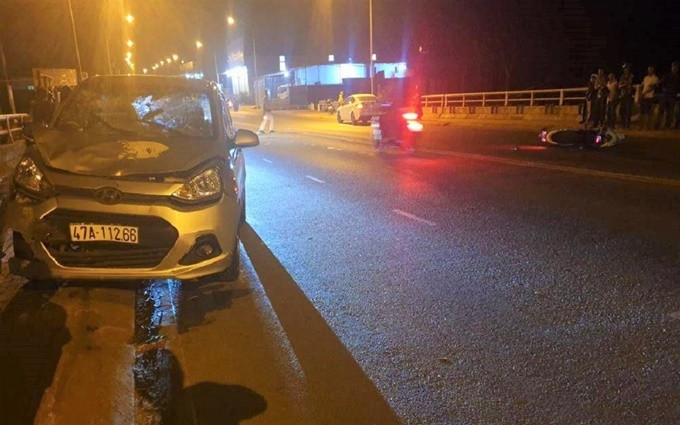 Hiện trường vụ tai nạn.