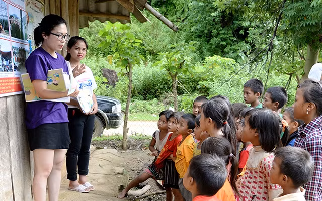Tổ chức Tình nguyện vì giáo dục (V.E.O) là một mô hình doanh nghiệp xã hội tạo ra giá trị phát triển cộng đồng bền vững thông qua các chương trình giáo dục.Ảnh: Mỹ HÀ