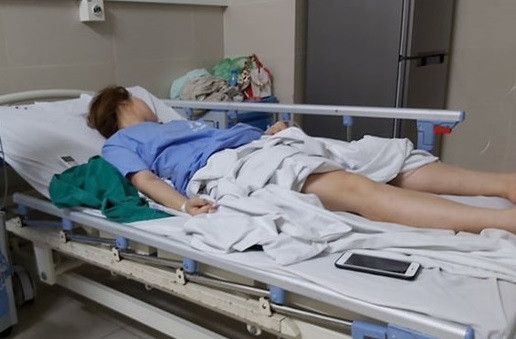 Bệnh nhân đang được theo dõi tại bệnh viện. (Ảnh: HV)