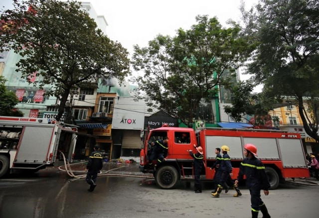 Lực lượng Cảnh sát PCCC đã kịp thời có mặt tại hiện trường.