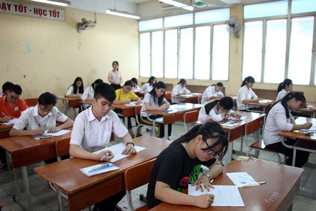 Thí sinh kỳ thi vào lớp 10 của Hà Nội. (Ảnh minh họa: DUY LINH)