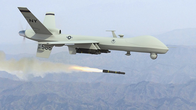 Máy bay không người lái của Mỹ tiến công một mục tiêu của IS tại Syria. Ảnh: ZERO HEDGE