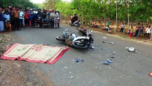 Hiện trường vụ tai nạn.