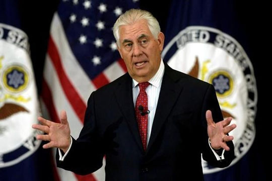 Ngoại trưởng Mỹ Rex Tillerson. (Ảnh: Reuters)