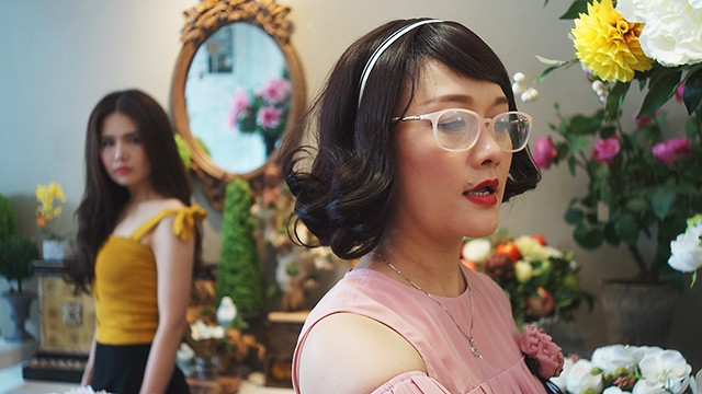 Nghệ sĩ Vân Dung trong một cảnh phim.