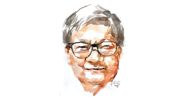 Chân dung nhà văn Nguyễn Hồ của họa sĩ ĐỖ HOÀNG TƯỜNG.