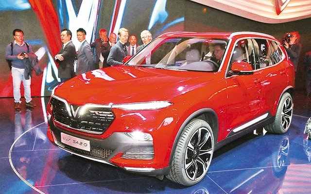 Triển lãm xe ô-tô VinFast tại Paris Motor Show 2018.