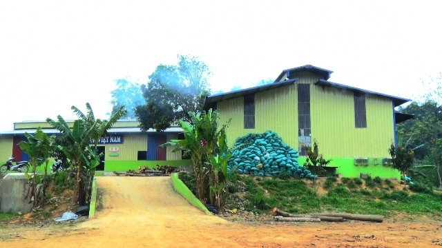 Khu nhà xưởng không phép của Công ty TNHH Xuất nhập khẩu Vinacom Việt Nam tại thôn Nà Ngăm, xã Cẩm Giàng, huyện Bạch Thông.