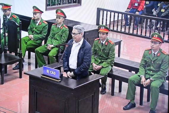 Bị cáo Đào Quang Thực tại phiên tòa