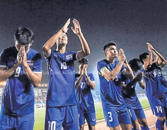 Các cầu thủ U23 Thái-lan tràn đầy tự tin.