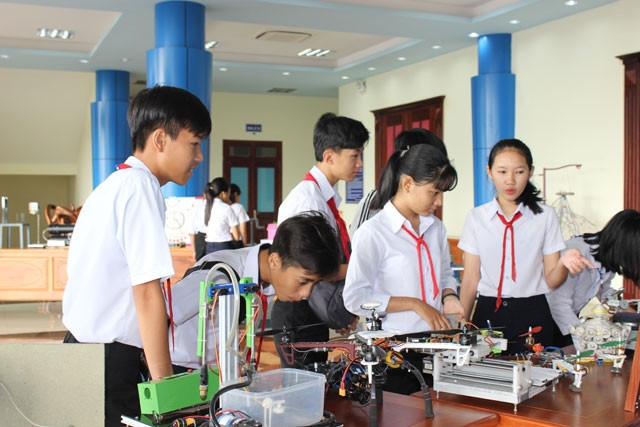 Một trong những mô hình, sản phẩm sáng tạo của thanh, thiếu niên, nhi đồng đạt giải nhất năm nay.