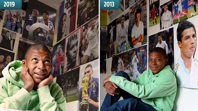 Mbappe “di dời” poster CR7